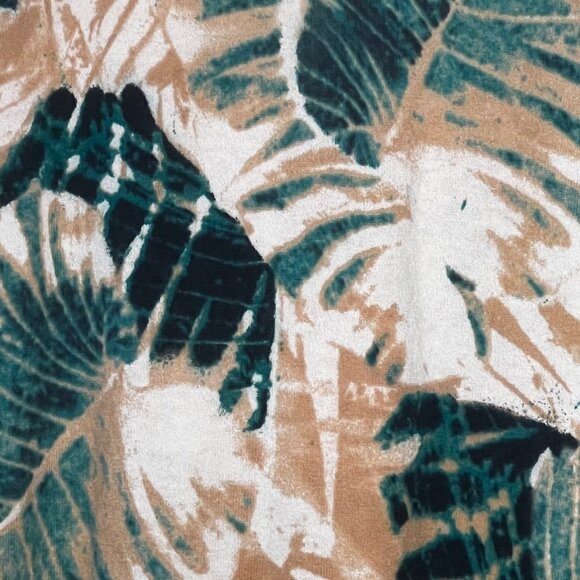 Ann Taylor Women's L Tropical Leaf Button-Front Short Sweater 100% Cotton Office - Picture 7 of 13